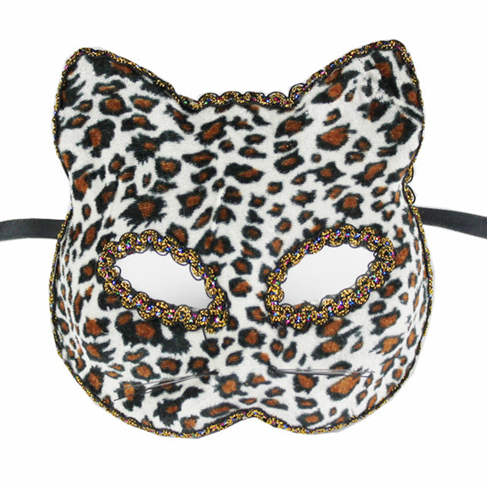 10000 día santo máscara de estampado de leopardo máscara de rendimiento máscara de tela máscara de gato de zorro máscara de media cara de tigre