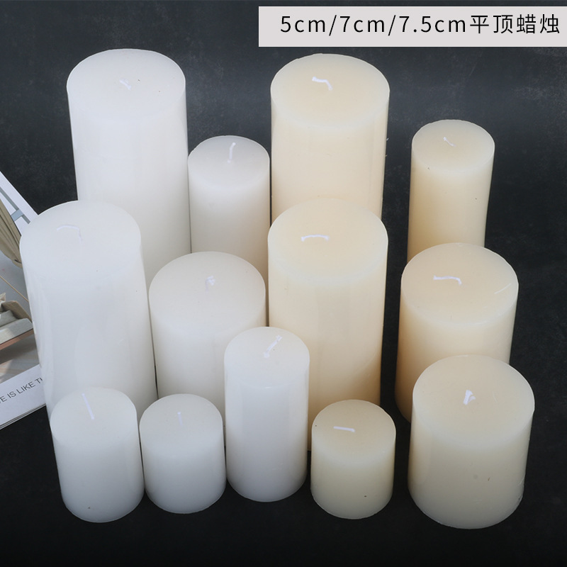 Amazon Christmas Confession Candle Regular Pillar Wax White Cylindrical Dinner Birthday Party Home Lighting Candle