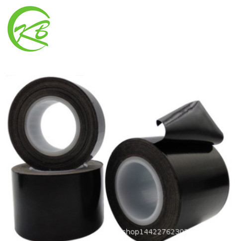 防静电铁氟龙耐高温胶带超耐磨玻璃纤维布高温黑色高粘度