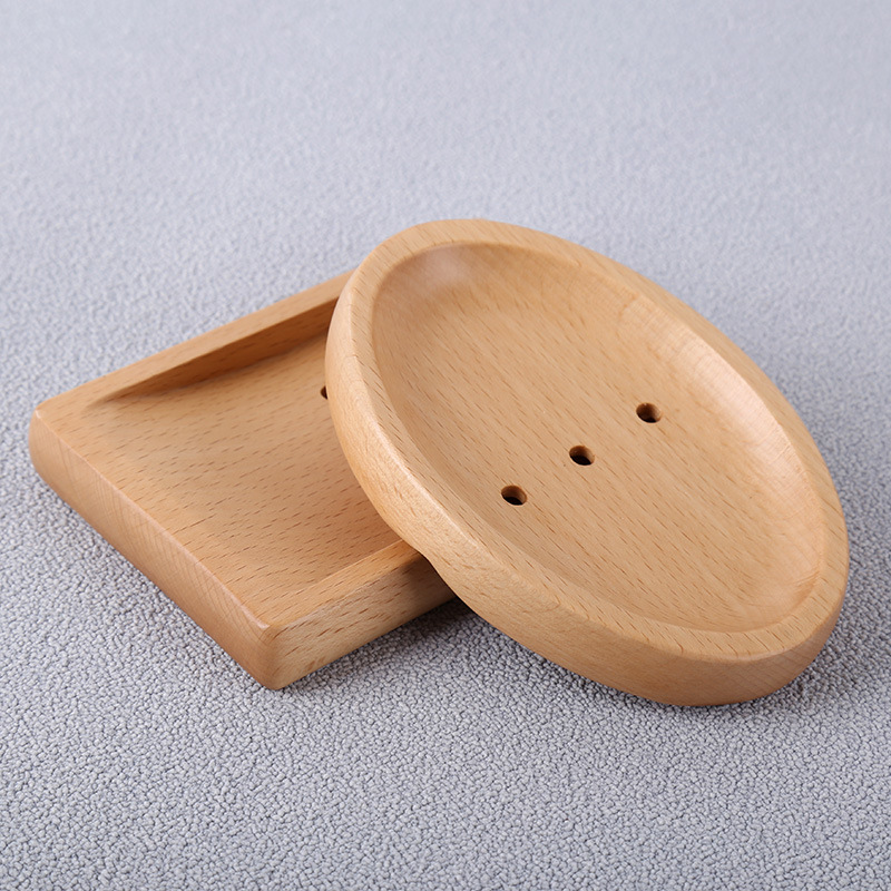 Caja de jabón de estilo japonés creativo natural de madera titular de jabón portátil titular de jabón de madera maciza