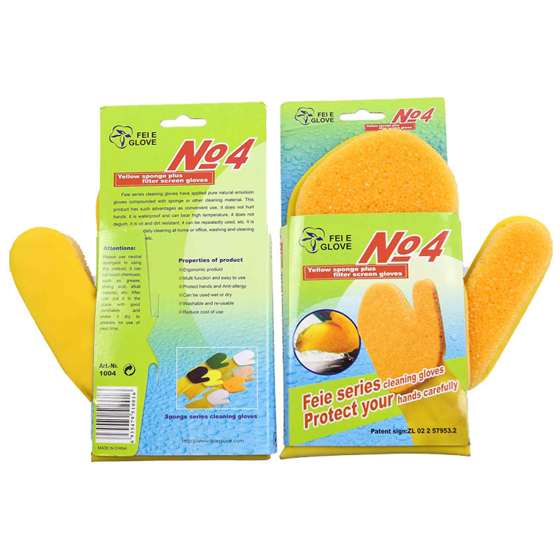 Limpieza del hogar esponja filtro guantes de látex hogar multifuncional guantes de goma