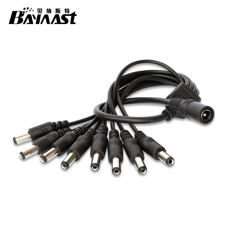 One point eight dc line 12v one drag eight dc line monitoring wire male turnkey 5.5*2.1 one out eight dc line