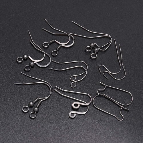 Stainless steel ear hooks, question mark hooks, jewelry hooks, pig bile hooks, earring hooks, stainless steel primary color diy jewelry accessories