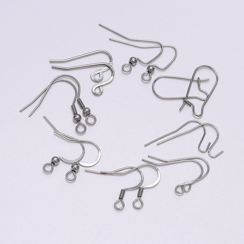 Stainless steel ear hooks, question mark hooks, jewelry hooks, pig bile hooks, earring hooks, stainless steel primary color diy jewelry accessories