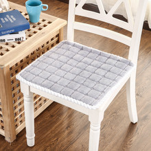 冬季加厚絨椅子坐墊辦公室純色電腦座墊防滑網吧餐椅墊子加厚保暖