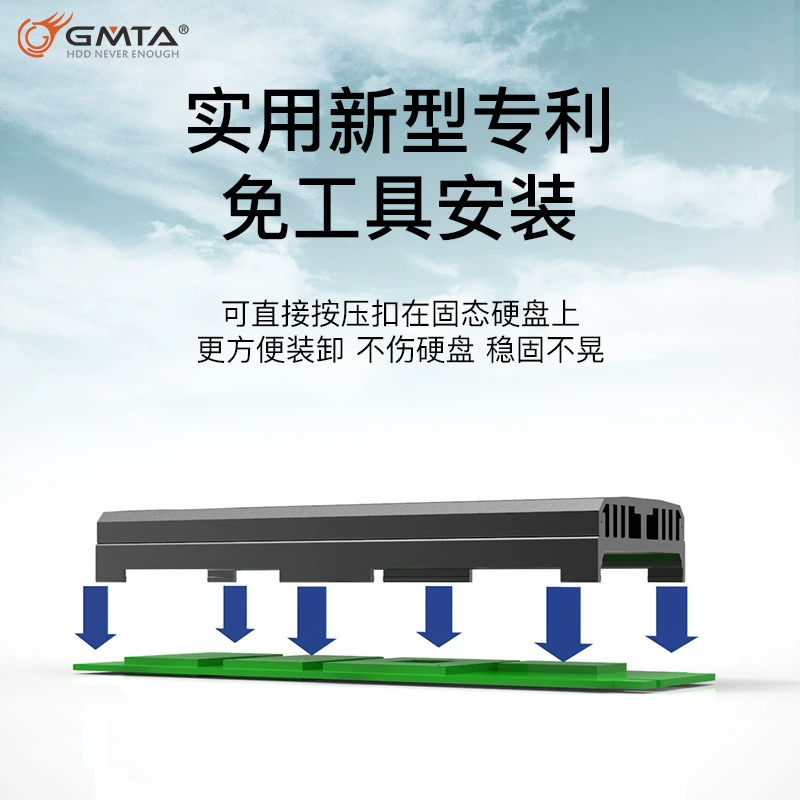 Охладитель для NVMe M.2 (GMTA), турбинный вентилятор охлаждения NGFF SSD, выбор цветов