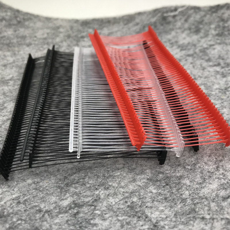 Yiwu suministro blanco y negro transparente aguja de pegamento grueso en forma de I pegamento aguja pistola etiqueta tarjeta hebilla marca cordón 5000 cajas