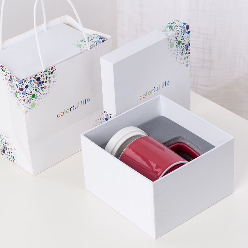 Taza de cerámica de té original Taza de té de flores Taza de marca con tapa Taza de agua Taza de oficina impresa publicitaria LOGO