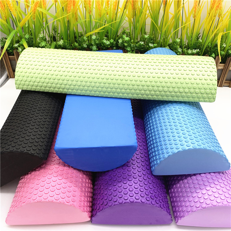 Semi-circular foam shaft balance yoga column muscle relaxation massage shaft fitness half shaft foamroller