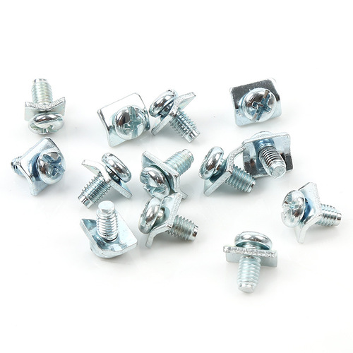 Composite slot head screw and washer assembly M5*10 Flat washer 9.8*11.7*1.4*2.75 Tapered end