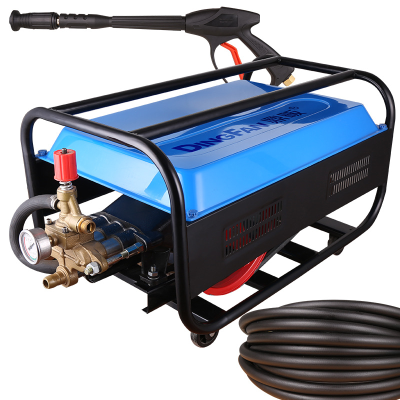 鼎畈养殖场高压清洗机55型58商用电动洗车机自吸220V380V全铜水枪