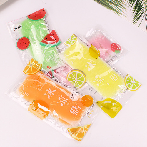 Fruit-flavored cooling stickers, summer student military training anti-heat-relieving cooling ice stickers, cartoon cooling stickers, heat-relieving stickers wholesale
