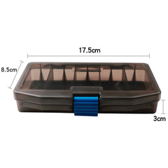 Lure Box for Sharks | Transparent Gun Color 5-Grid Lure Tool Case, Multifunctional Lure Box, Storage and Organization, 17.5*8.5*3cm