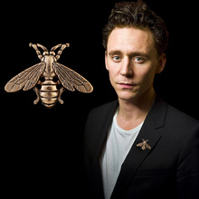 欧美复古做旧可爱昆虫小蜜蜂胸针金属小领针潮流男女西装配饰品