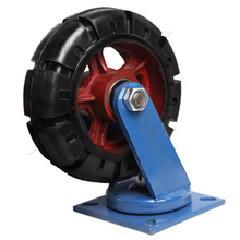 厂家定制直销大重型万向轮6寸推车轮子8寸10寸12寸铁芯橡胶拖车轮