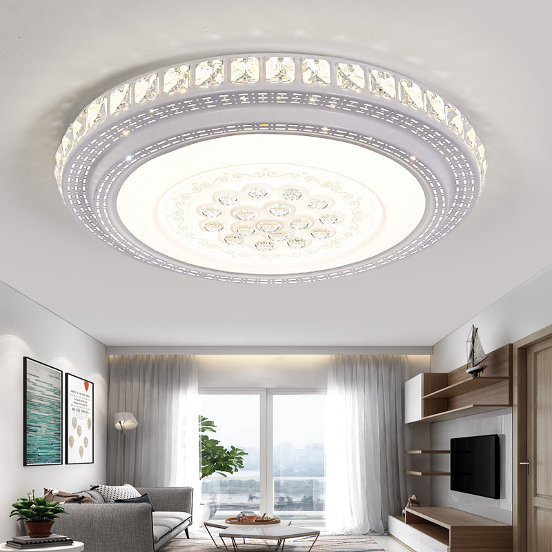 LED living room ceiling lamp simple iron round lamp intelligent remote control bedroom lamp factory direct wholesale price