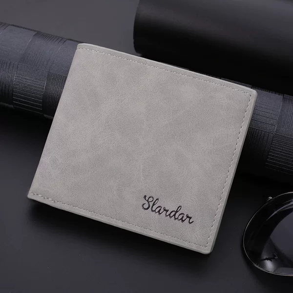 Wallet Men's Short Thin Retro Student Casual Business Wallet Horizontal Wallet Trendy Personalized Soft Leather Wallet Youth