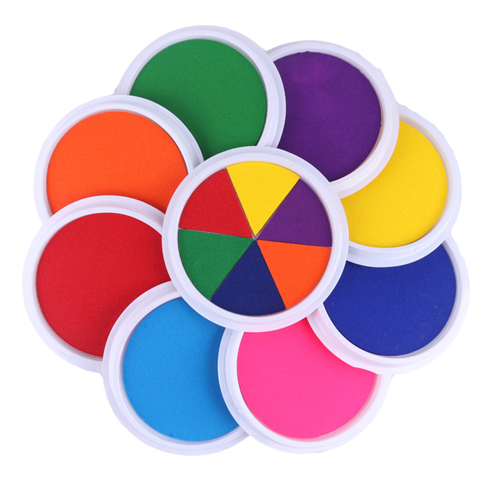 1 dedo inkpad palma pintura jardín de infantes graffiti placa grande color lavable pintura dedo pintura huella