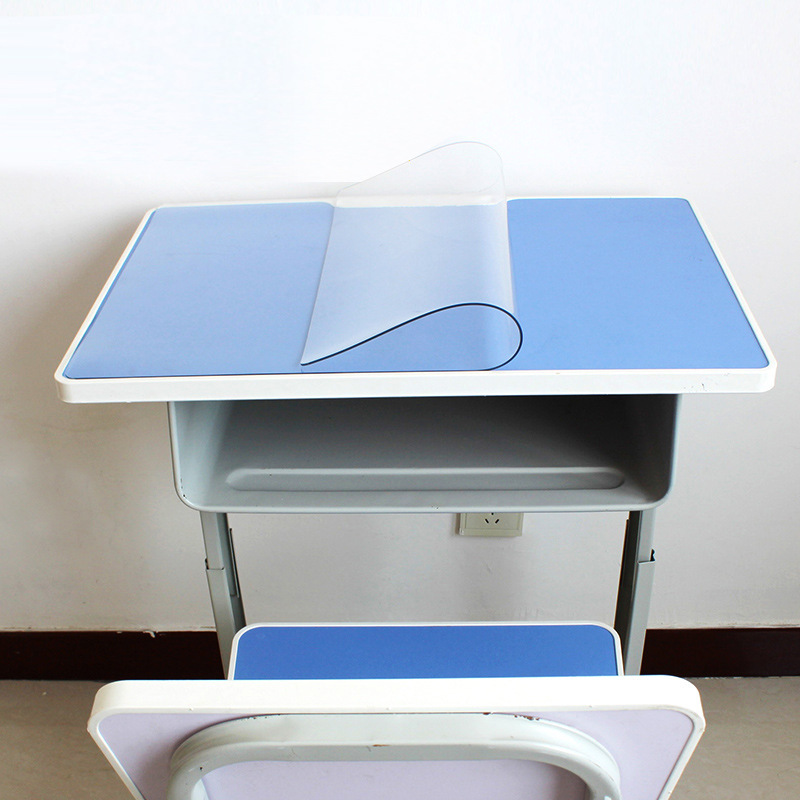 According to the figure cut pvc transparent soft edge grinding student desk mat desk mat waterproof oil scratch resistant environmental protection material