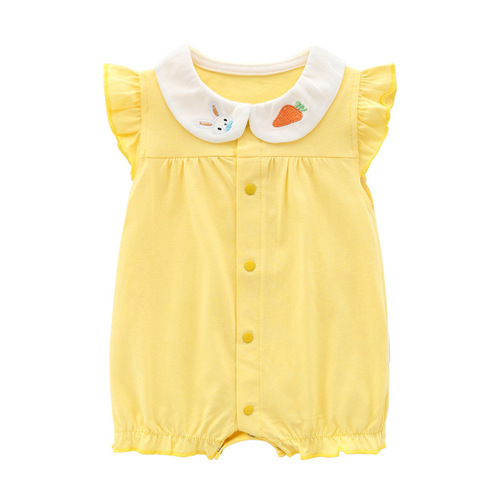 Baby one-piece summer outfit for newborns, pure cotton, sleeveless, for little girls, thin summer wear for infants