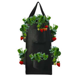 跨境草莓种植袋美植袋香草无纺布毛毡悬挂吊挂式栽培植物生长袋