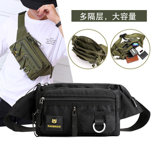 Factory direct sales new large-capacity waist bag for men and women, multi-layered anti-theft waist bag, personal cash register bag, coin purse