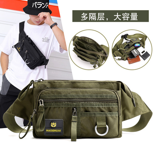 Factory direct sales new large-capacity waist bag for men and women, multi-layered anti-theft waist bag, personal cash register bag, coin purse