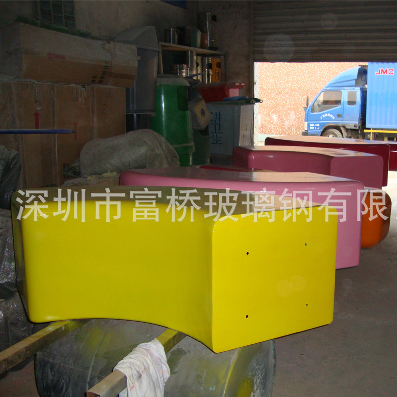 异形玻璃钢加工 玻璃钢造型设计 休闲玻璃钢凳生产