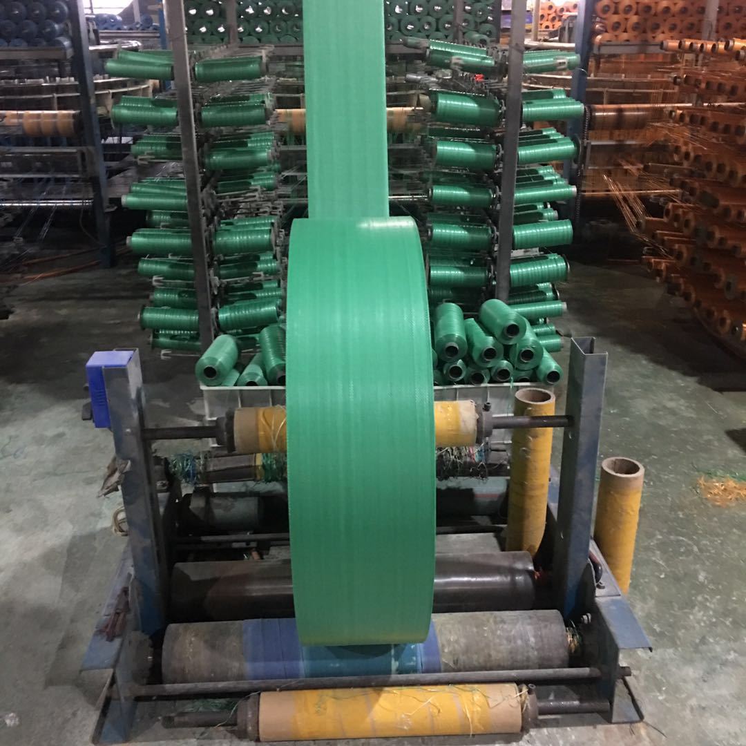 小尺寸PP编织布筒料 蓝色绿色蛇皮卷料 22CM宽幅 编织袋厂家直供