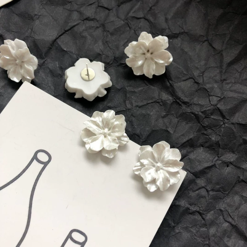 Горный чай, серьги-клипсы, с цветочным рисунком, для не-проколотых ушей
