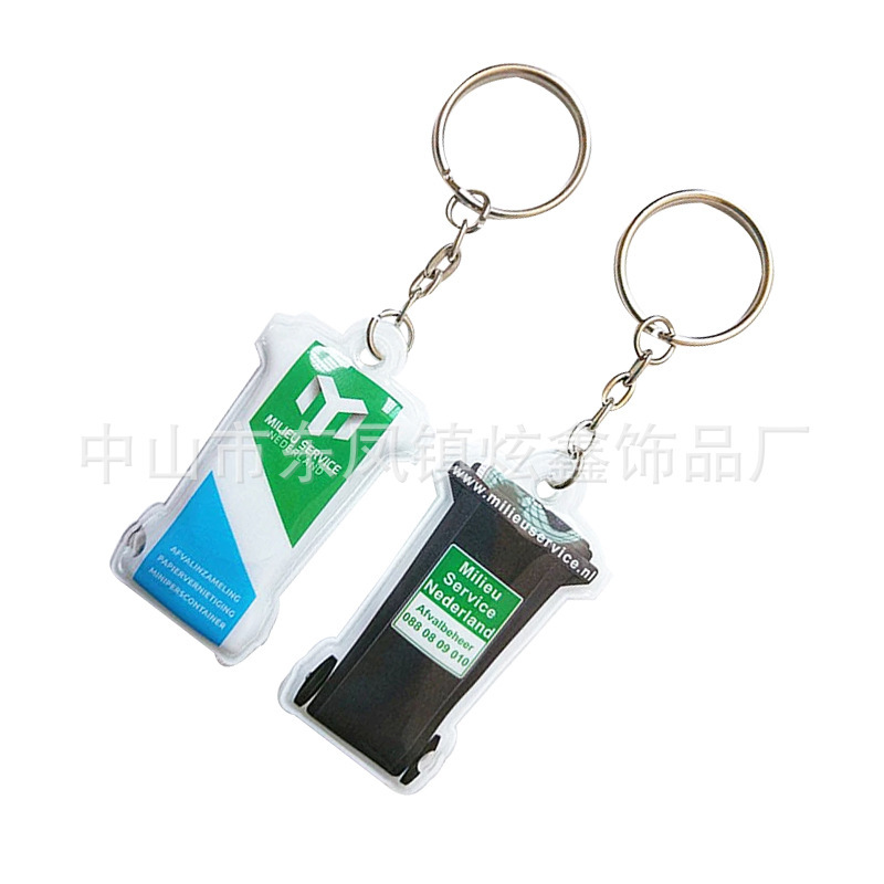 Keychain Customization, Trash Can Shape Printing, Corporate Slogan, Logo, Light Button, Eva Key Accessories