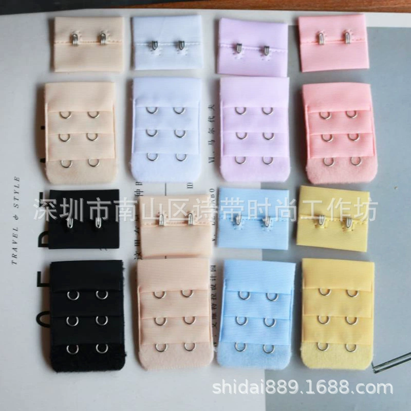 Трехрядная двухпуговичная пряжка на спине пара бюстгальтер пряжка на спине нижнее белье ткань Пряжка Бюстгальтер задняя Пряжка