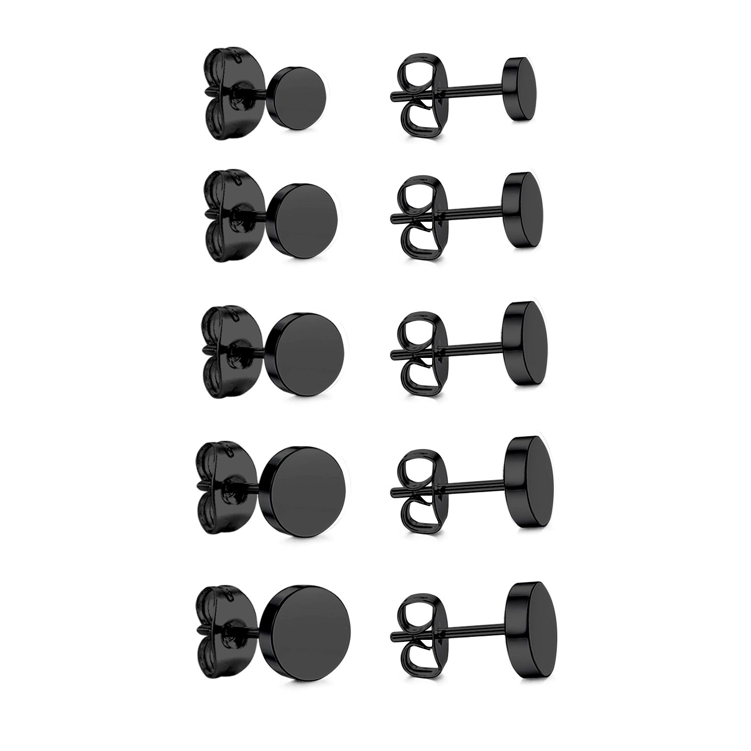 Classic fashionable universal black earrings stainless steel for men…