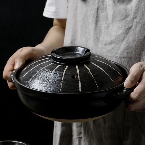 Japanese-style casserole stew pot, high temperature resistant household ceramic stew pot, gas soup soup casserole, earthen casserole, clay pot rice casserole