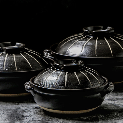 Japanese-style casserole stew pot, high temperature resistant household ceramic stew pot, gas soup soup casserole, earthen casserole, clay pot rice casserole