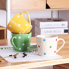 Cute ceramics with glass, trend coffee cup