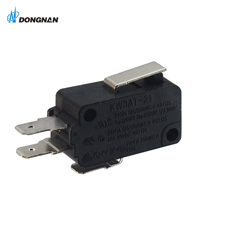 厂家供应微动开关 KW3AT叶片开关 微波炉大电流小型微动设备开关