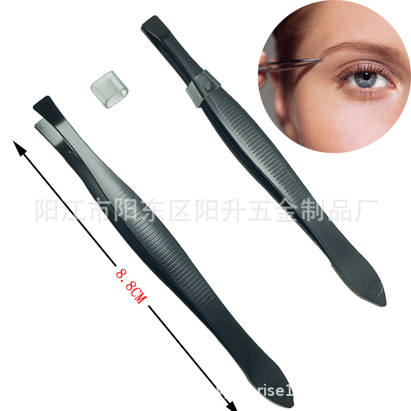 In stock electroplating eyebrow clip eyebrow shaping tweezers eyebrow pliers eyebrow pulling clip beauty suit care tools promotion first aid kit