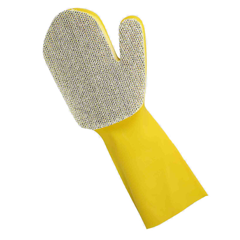 Esponja de limpieza del hogar cebolla de plata guantes de látex de tela cepillo de limpieza de cocina lavavajillas guantes de goma multifuncional