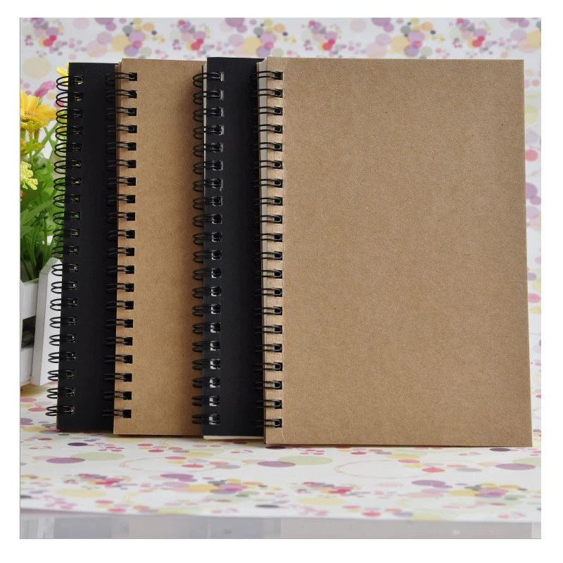 Spot coil notebook creative retro kraft paper notebook wholesale simple blank graffiti note diary sketchbook