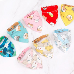 Adjustable pet collar triangle scarf cat and dog bib bib mouth towel Japanese dog accessories manufacturer wholesale