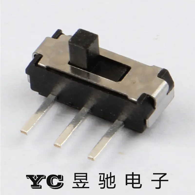 厂销贴片拨动开关 立式拨动开关 2档 微型三脚滑动开关