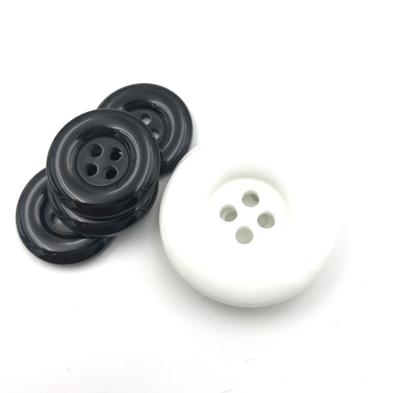 百搭型白色树脂四眼大圆边大衣毛衣外套纽扣西装扣子专卖 15-38mm
