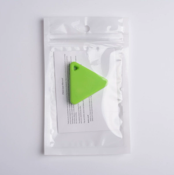 Green triangle, battery, English