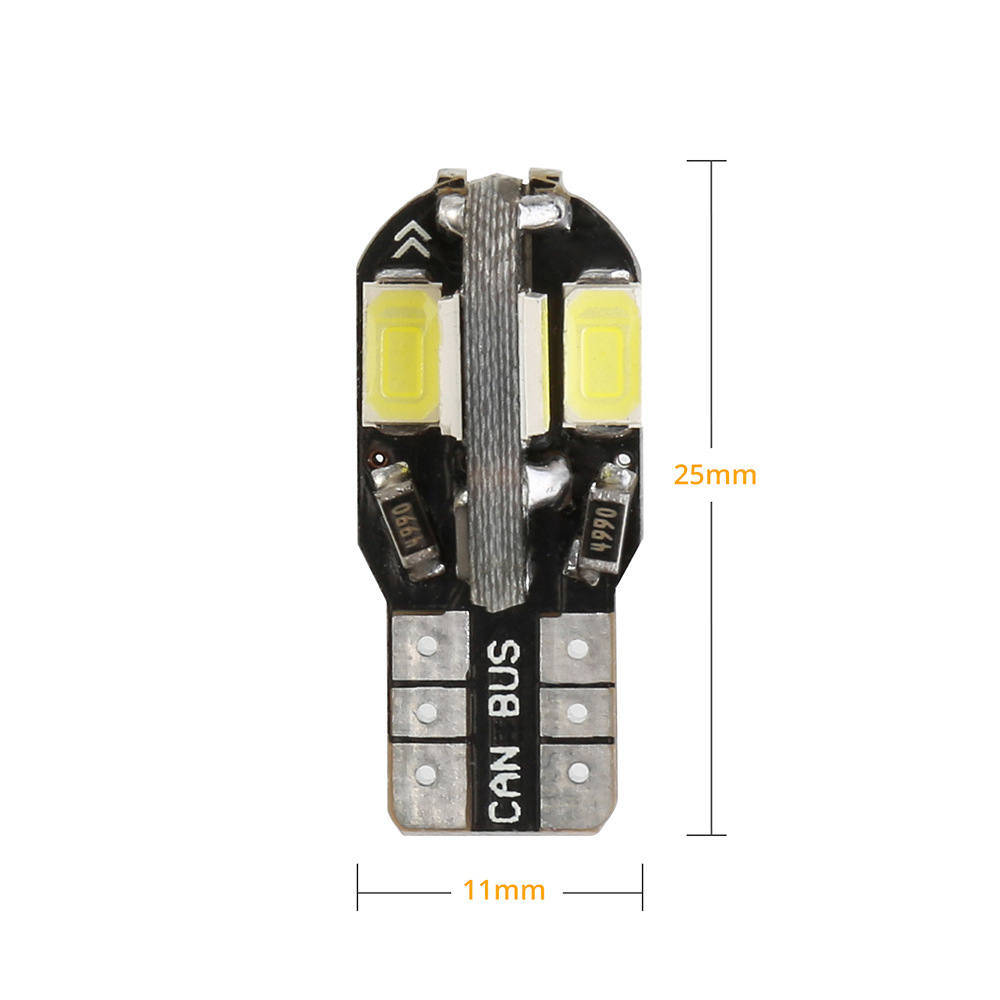 Coche LED T10 5630 8SMD decodificación ancho luz de la matrícula luz de lectura luz de la matrícula W5W