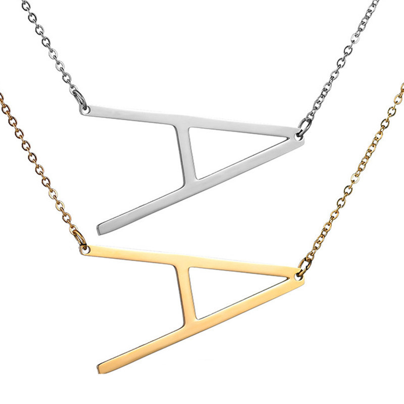 2026 Women's Fashion Ol Commuting 26 Letter Alphabet Necklace Cross-Border Exclusive Chain Necklace