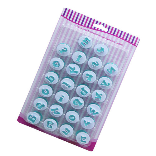 26 uppercase and lowercase alphanumeric biscuit spring press molds, cake printing press molds, cutting mold baking tools