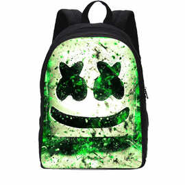 百大DJ电音Marshmello幼儿园学生书包卡通儿童背包外贸批发双肩包