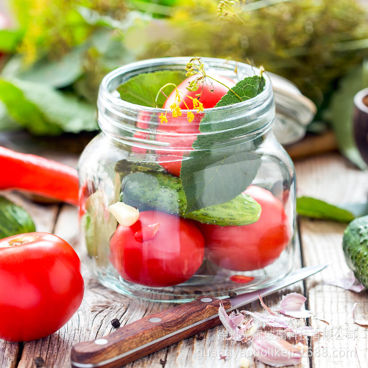 250ml 方圆玻璃瓶 密封玻璃罐 梅森罐 饮料瓶 果汁瓶 mason jar