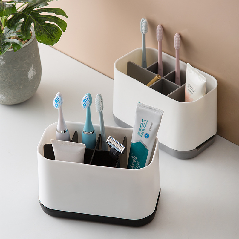 Material style design removable toothbrush toothpaste storage rack bathroom wash suit bathroom comb storage rack